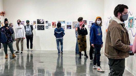 BFA Opening night in the Stuart B. and Barbara H. Padnos Student Gallery